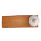 2 Pieces Grey Leaf Ceramic Floral Wooden Door Stopper